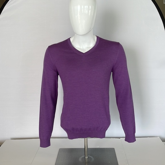Hugo Boss Slim Fit Purple Sweater Size Large - Picture 3 of 14